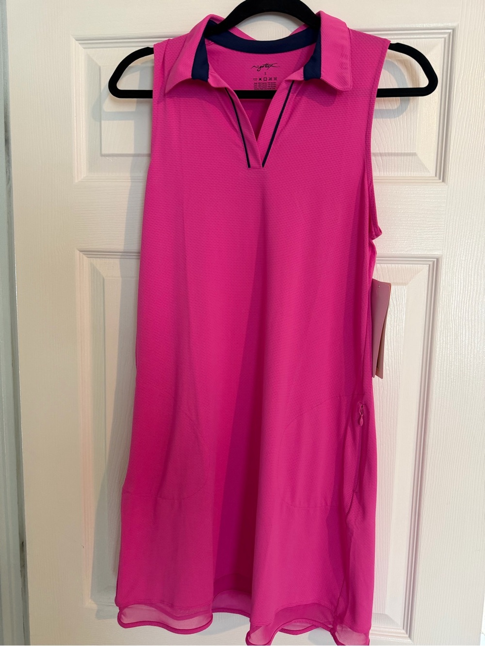 Bright Pink Sleeveless golf tennis Dress